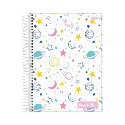 Caderno Universitário Jandaia Espiral Capa Dura Stella 10 Matérias 160 Folhas Capas Diversas