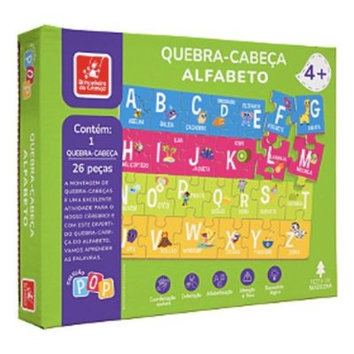 Quebra Cabeça Alfabeto POP Brincadeira De Criança