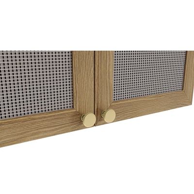 Armário Aéreo Botanic 80cm com Tela 2 Portas MDP Kappesberg Nogueira
