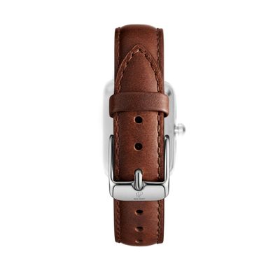 Relógio Quadrado Feminino Pulseira Marrom Analógico Elegante