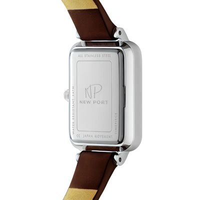 Relógio Quadrado Feminino Pulseira Marrom Analógico Elegante