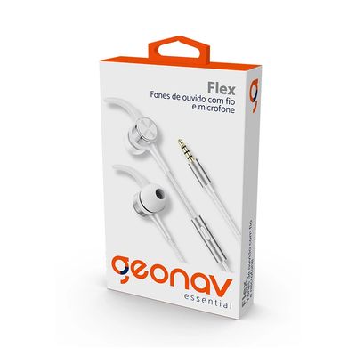 Fone de Ouvido Essential Geonav com Microfone com 1,2m Prata