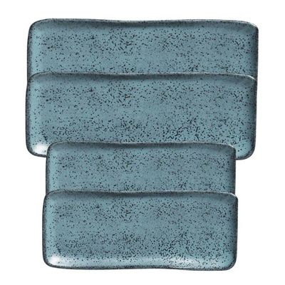 Conjunto Com 04 Travessas Retangular Orgânico Night Sky Porto Brasil