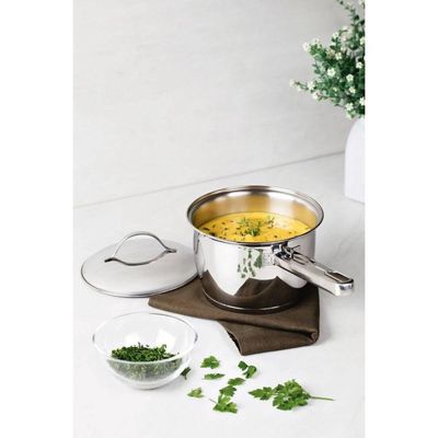 Caldeirão Allegra 16 Cm 2,1 L Em Aço Inox Com Fundo Triplo Tramontina 62657/160