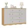 Cômoda Infantil 125cm 2 Portas E 4 Gavetas Realeza Multimóveis Mp4455 Madeirado/off White Madeirado/off White