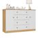 Cômoda Infantil 125cm 2 Portas E 4 Gavetas Encanto Multimóveis Mp4450 Madeirado/branco Madeirado/branco