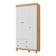 Guarda-roupa Infantil 92cm 3 Portas E 2 Gavetas Dengo Multimóveis Mp4437 Madeirado/branco Madeirado/branco