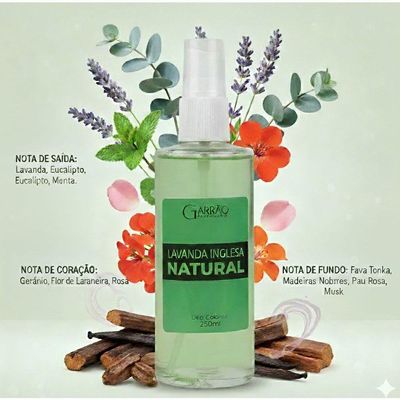 Kit 2 Colônias Lavanda Inglesa Natural Garrão - 250ml
