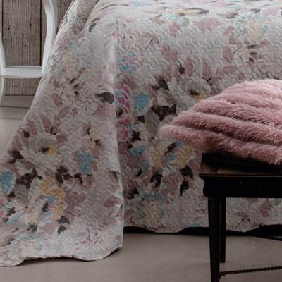 Kit Cobre Leito Colcha Daily Casal 3 Peças Dupla Face Estampado Floral - Floral 6