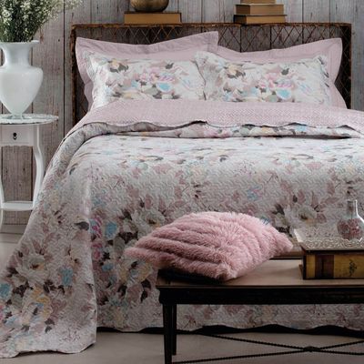 Kit Cobre Leito Colcha Daily Casal 3 Peças Dupla Face Estampado Floral - Floral 6