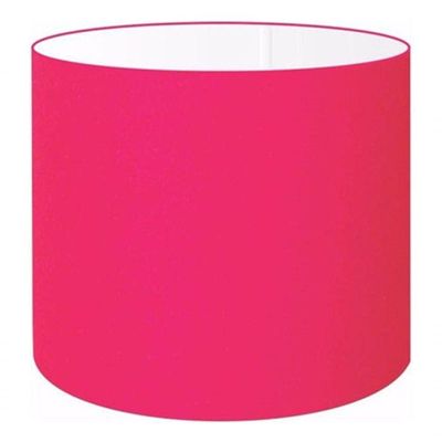 Cúpula Abajur E Luminária Cilíndrica Vivare Cp-7014 ø35x21cm - Bocal Nacional Rosa-pink