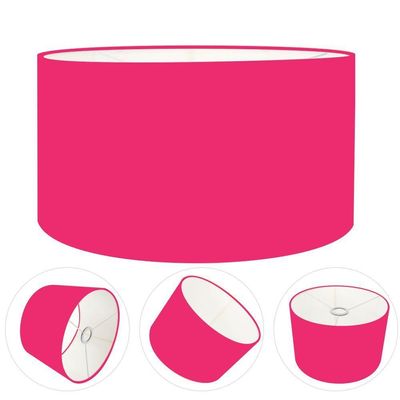 Cúpula Abajur Cilíndrica Cp-7025 ø50x30cm Rosa Pink