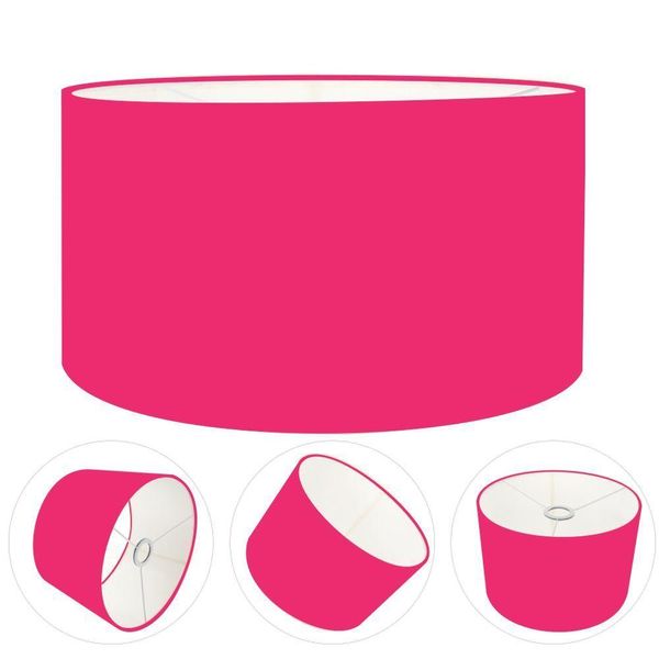 Cúpula Abajur Cilíndrica Cp-7025 ø50x30cm Rosa Pink