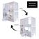 Beliche Casinha Reta 02 Janelas 02 Gavetas Rosa Cortina E Escorregador Madeira Maciça Branco/ Rosa Housin
