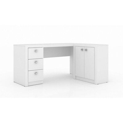 Conjunto Mesa com Balcão p/ Home Office Branco Tecno Mobili