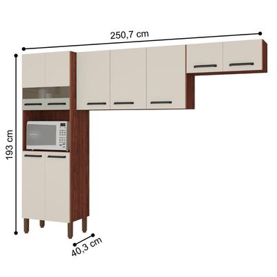 Cozinha Firenze Nogueira Off-white