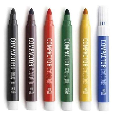 Canetinha Hidrográfica Color 1582416 6 Cores - Compactor