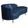 Chaise Longue Divã Emili Em Madeira De Reflorestamento 160cm Veludo Star Confort Azul