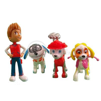 Kit 5 Bonecos Brinquedos Patrulha Canina Com 4 Skate 30