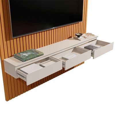 Home Suspenso Colorado 1.90 Para Tv Ate 75 Polegadas Arbo Cedro Com Off White