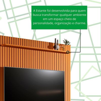 Home Suspenso Colorado 1.90 Para Tv Ate 75 Polegadas Arbo Cedro Com Off White