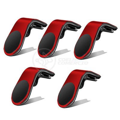 Kit 5 Suporte Magnético Veicular Painel De Carro Tipo L