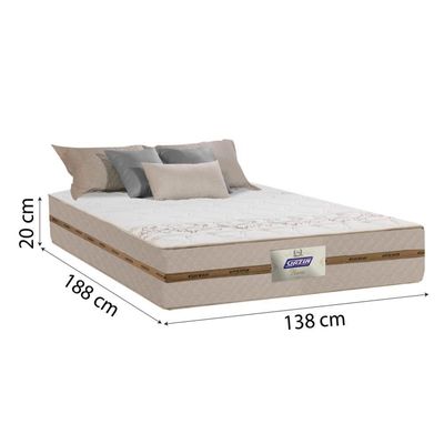 Colchao Gazin Flora 1,38x20 Bege Bonnel Marrom