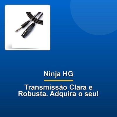 Cabo Microfone Ninja Hg 0,20mm P10-xlr 3ft Preto