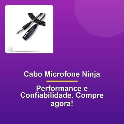 Cabo Microfone Ninja Hg 0,20mm P10-xlr 3ft Preto