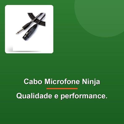 Cabo Microfone Ninja Hg 0,20mm P10-xlr 15ft Preto
