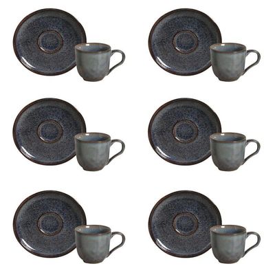 Conjunto De Xícara De Cafezinho Com Pires 06 Peças Bio Titanium Porto