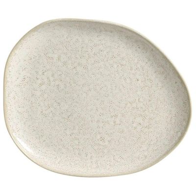 Conjunto De Pratos Rasos Oval 06 Peças Orgânico Vanilla Porto Brasil