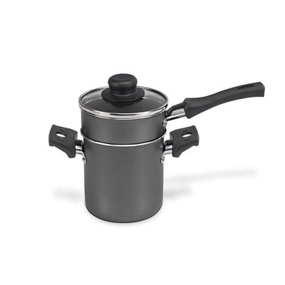 Mini Cuscuzeira Grafite 10 Cm 0,8 L Com Cabo Em Alumínio Com Revestimento Antiaderente Multiflon