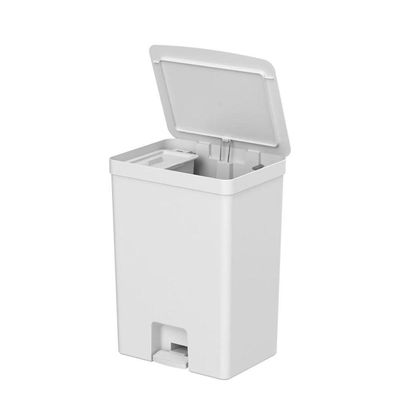 Lixeira Com Pedal Trium 46 L + 4 L Branco Ou