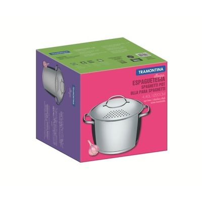 Espagueteira Allegra 20 Cm 4,4 L Em Aço Inox Fundo Triplo