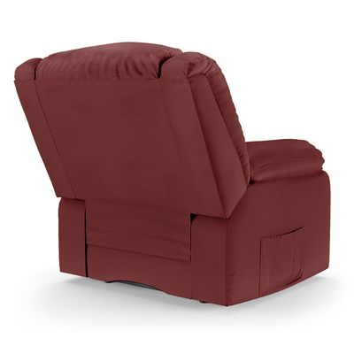 Poltrona do Papai Reclinável Melim Controle Power Elétrico PU Vermelho FH1 - D'Rossi