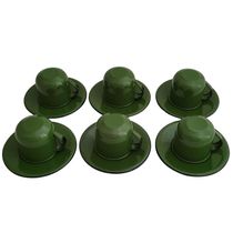 Jogo 6 Xícaras com Pires Caneca Esmaltada 180ml
