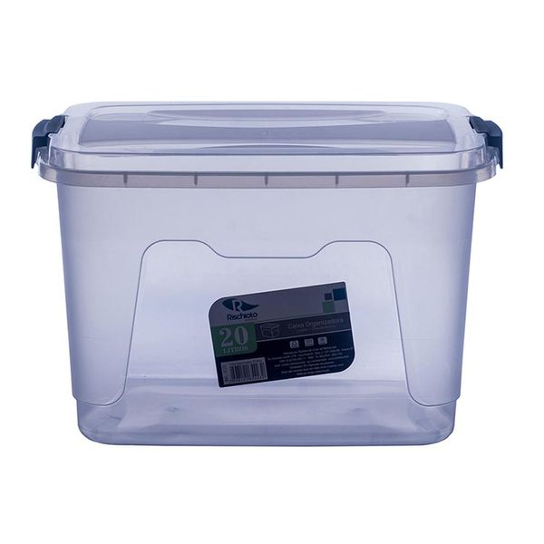 Caixa Organizadora 20L Rischioto 0123 Transparente Única