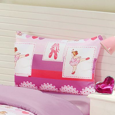 Coberdrom edredom Solteiro Alegria Dupla Face Ballet - Rosa