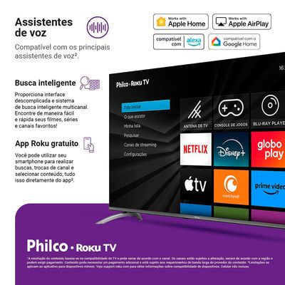 Smart TV 50” Philco P50CRB 4K LED Dolby Audio