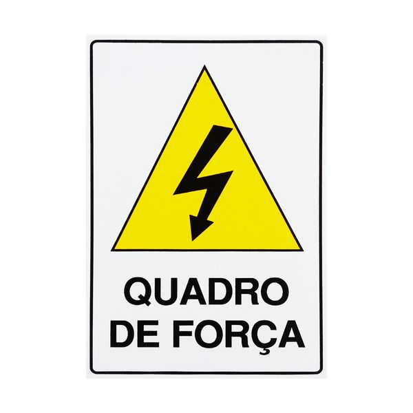 Placa De Sinalização Quadro De Força 20x30 Acesso - S-217/1 F9e Placa De Sinalização Quadro De Força 20x30 Acesso - S-217/1 F9e