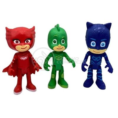 Kit 3 Bonecos Pjmasks Grandes 14Cm