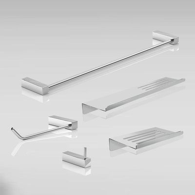 Kit Acessórios Para Banheiro Alto Brilho 5 Peças Grego Metal 2101tr