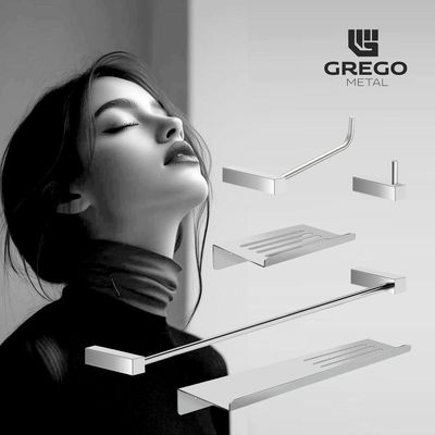 Kit Acessórios Para Banheiro Alto Brilho 5 Peças Grego Metal 2101tr