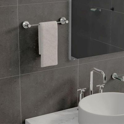 Porta Toalha Toalheiro Para Banheiro Alto Brilho Atenas 45cm