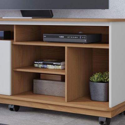 Bancada Jurere 150cm 2 Portas De Giro - Ssx Multicoisas Cor Freijo/off White Matte