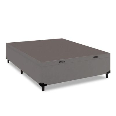 Cama Box Com Baú Casal Cinza