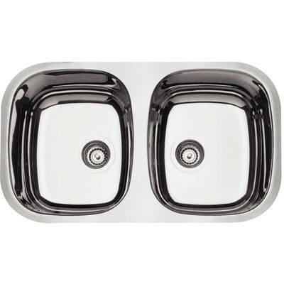Cuba para Embutir Dupla Tramontina Isis 34L Inox Alto Brilho 77x45cm Grande Pia Cozinha Gourmet