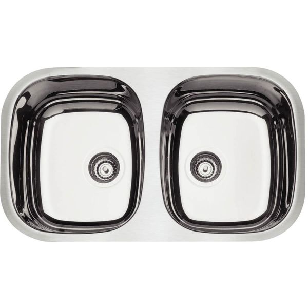 Cuba para Embutir Dupla Tramontina Isis 34L Inox Alto Brilho 77x45cm Grande Pia Cozinha Gourmet