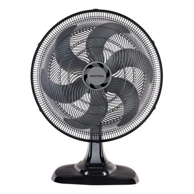 Ventilador De Mesa Ventisol Turbo 50cm 6 Pás Oscilante 200v Preto